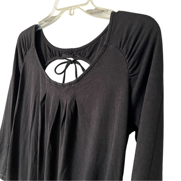 ALO Yoga Bamboo Blend Keyhole Open Back Top Tunic Drop Cinch Waist Size Medium - Picture 4 of 15